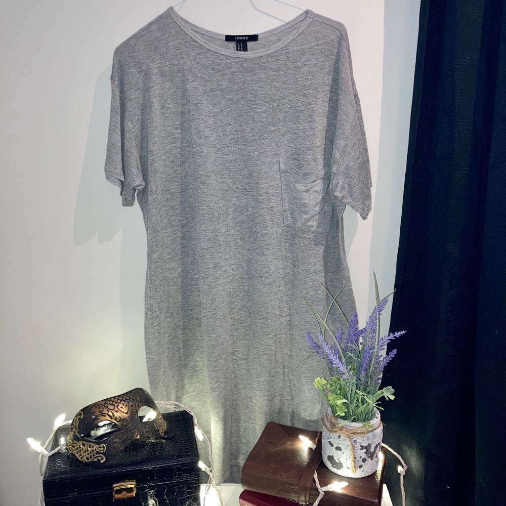 Forever 21 light grey T-shirt dress